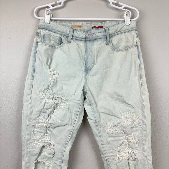 Anthropologie Pilcro Slim Boyfriend Jeans Distressed Light Wash 28 - Picture 4 of 14